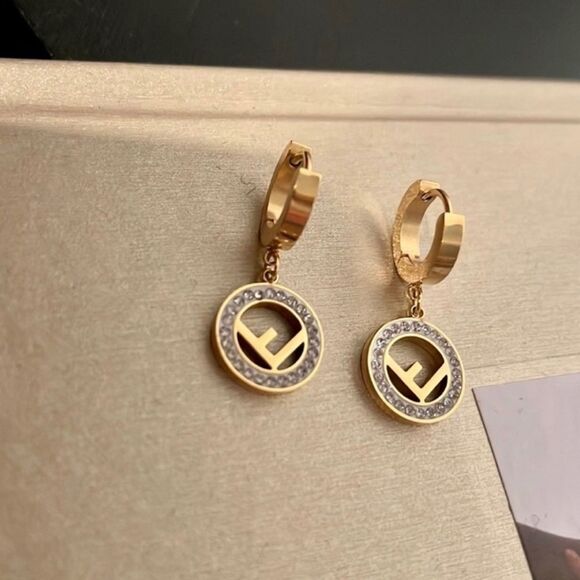 FENDI Gold and Silver HOOP Earrings - Picture 4 of 7